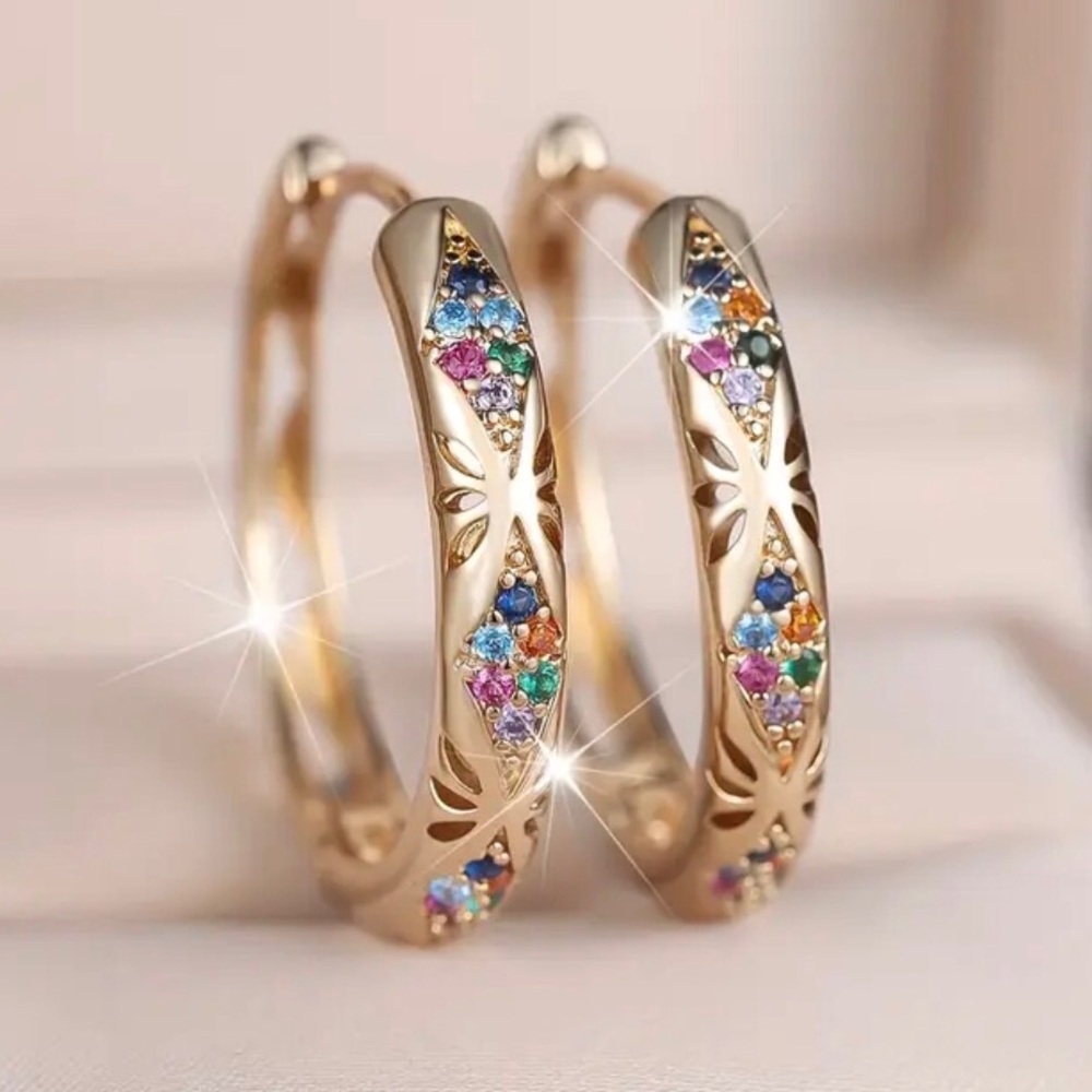 Classic Fashion Synthetic Zirconia Earrings.